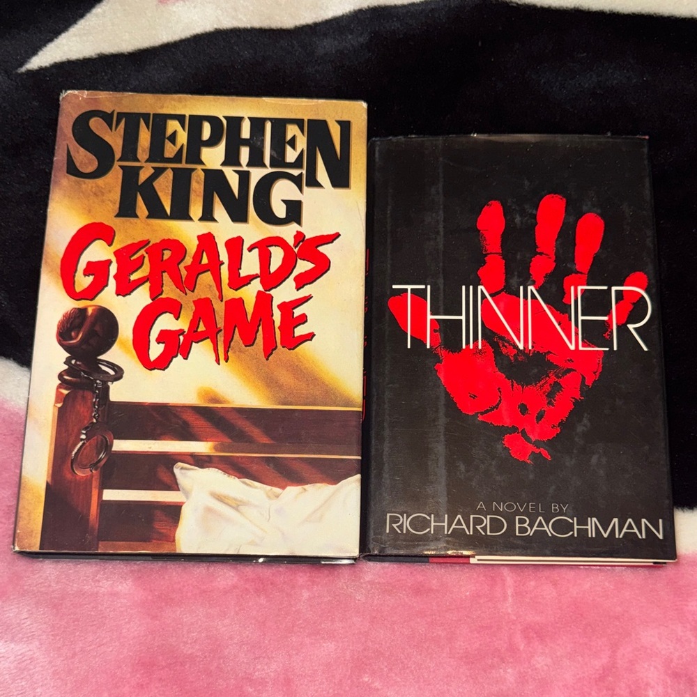 Stephen King Gerald's Game and Thinner Hardcover Books